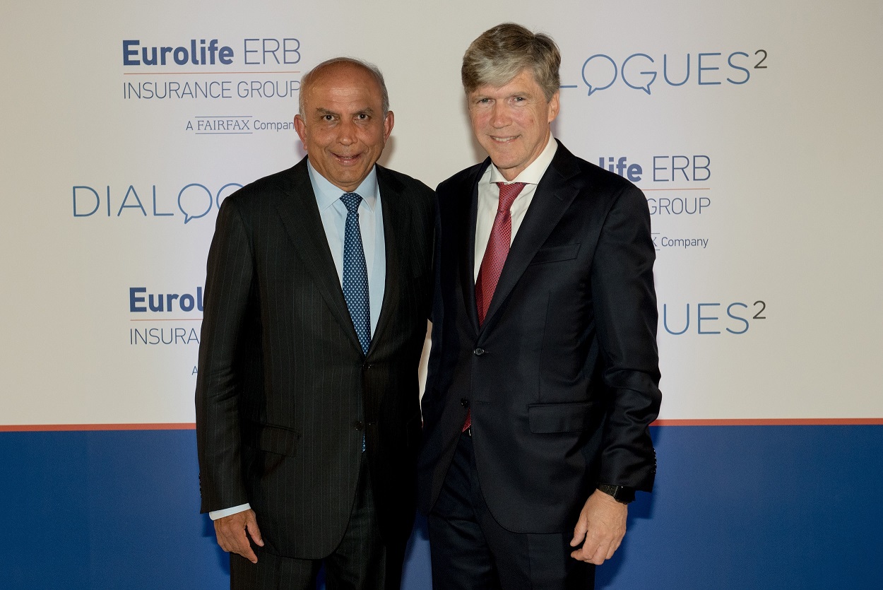 Ο κ. Α. Σαρρηγεωργίου (Πρόεδρος & Διευθύνων Σύμβουλος Eurolife ERB) & ο κ. Prem Watsa (Πρόεδρος & CEO Fairfax Financial Holdings)