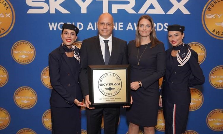 Η AEGEAN διακρίθηκε και πάλι ως η «Καλύτερη Περιφερειακή Αεροπορική Εταιρεία στην Eυρώπη» 