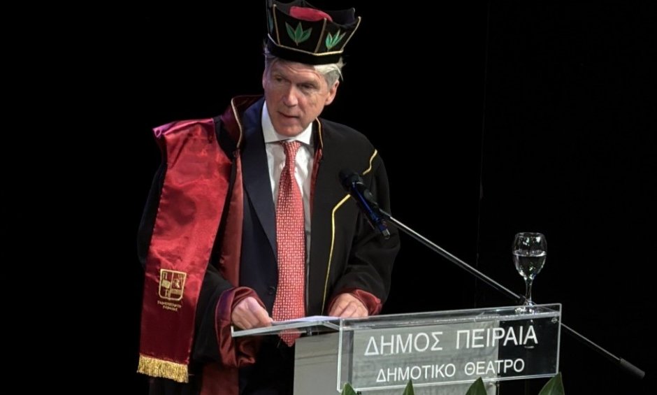 Αλέξανδρος Σαρρηγεωργίου, Επίτιμος Διδάκτορας του Πανεπιστημίου Πειραιώς- Η ομιλία του (βίντεο)