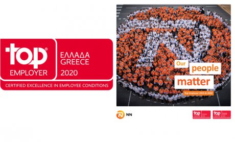 ΝΝ Hellas: Τοp Employer 2020 - Μοναδική ασφαλιστική εταιρία για 2η συνεχή χρονιά!