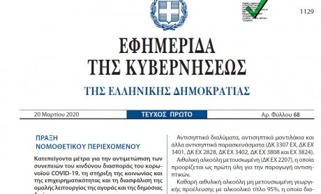 Δημοσιεύθηκε η ΠΝΠ με τα νέα έκτακτα μέτρα για την οικονομία- Αναλυτικά τι προβλέπει