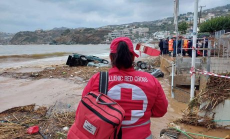 Ο Ελληνικός Ερυθρός Σταυρός στο πλευρό των πληγέντων από τις καταστροφικές πλημμύρες στην Κρήτη