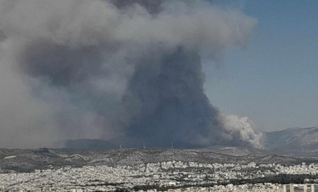 Εκτός ελέγχου η φωτιά στη Φυλή - Απειλούνται σπίτια!