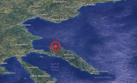 Σεισμός 4,9 Ρίχτερ στο Άγιο Όρος – Αισθητός σε Χαλκιδική και Βόρεια Ελλάδα