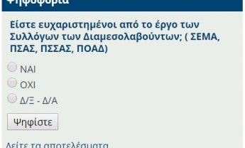 Νέα ψηφοφορία στο nextdeal.gr: Είστε ευχαριστημένοι από το έργο των Συλλόγων των Διαμεσολαβούντων;