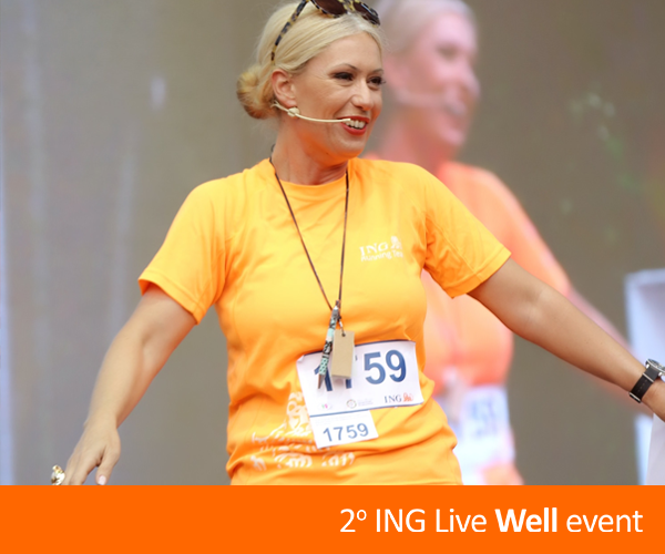 Η Μαρία Μπακοδήμου ξεσήκωσε τους συμμετέχοντες σε όλη τη διάρκεια του ING Live Well event