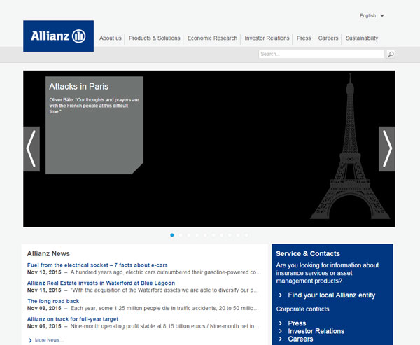 Allianz - Attacks in Paris