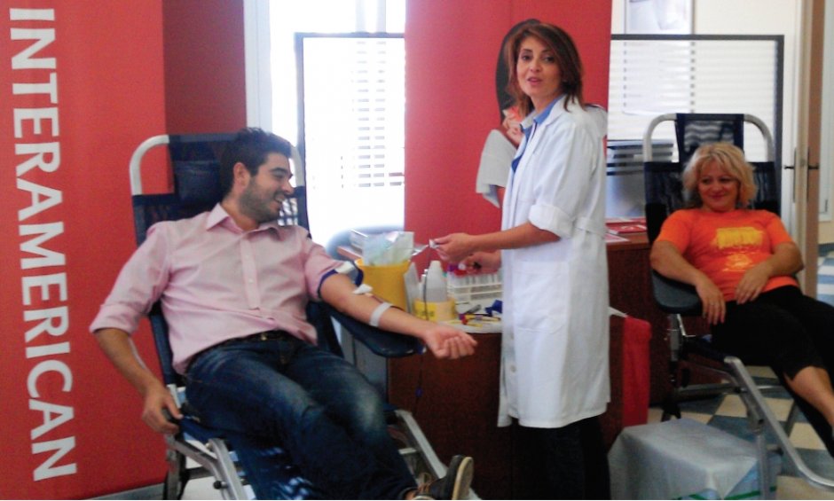 Εθελοντική αιμοδοσία στα γραφεία της INTERAMERICAN στα Χανιά