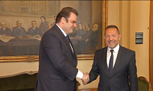 Συνάντηση του Υπουργού Εθνικής Οικονομίας και Οικονομικών Κυριάκου Πιερρακάκη με τον Διοικητή της Τράπεζας της Ελλάδος Γιάννη Στουρνάρα