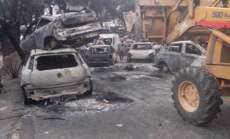 Ξεκινάει η καταγραφή των κατεστραμμένων οχημάτων στις πληγείσες από την πυρκαγιά περιοχές