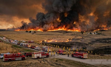 Χειμωνιάτικες πυρκαγιές στη Νεμπράσκα: εκατοντάδες χιλιάδες στρέμματα καμένα, μεγάλες ζημιές σε ράντσα και βοσκότοπους