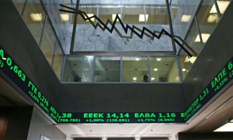 Στο κόκκινο το Χρηματιστήριο Αθηνών