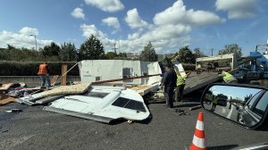 Καθυστερήσεις στην Εθνική Οδό προς Θεσσαλονίκη λόγω τροχαίου στις Λιβανάτες