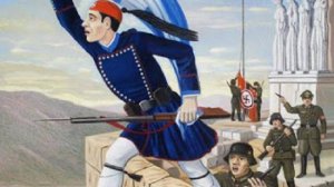 27 Απριλίου 1941: Ο Κωνσταντίνος Κουκκίδης τιμά την ελληνική σημαία