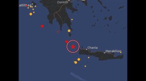 Σεισμός 5.7 ρίχτερ μεταξύ Κηθύρων και Κρήτης