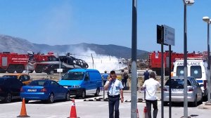 Φωτιά σε ελικόπτερο στο «Ελευθέριος Βενιζέλος»