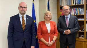 Συνάντηση Κωστή Χατζηδάκη με την γενική διευθύντρια της Eurostat και τον πρόεδρο της ΕΛΣΤΑΤ