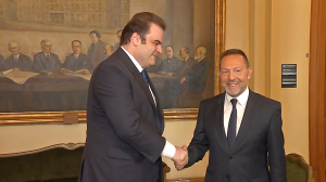 Συνάντηση του Υπουργού Εθνικής Οικονομίας και Οικονομικών Κυριάκου Πιερρακάκη με τον Διοικητή της Τράπεζας της Ελλάδος Γιάννη Στουρνάρα