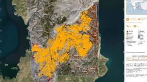 Χίος: Στα 40.918 στρέμματα η πληγείσα έκταση από την πυρκαγιά, σύμφωνα με την αποτύπωση δορυφόρου