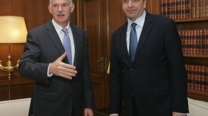 Ο Παπανδρέου με τους πολιτικούς αρχηγούς (upd)