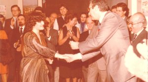 Κοπή πίτας υποκαταστήματος Ε. Σπύρου 20-1-1983