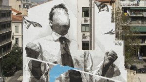 Ένα γκράφιτι στην εκστρατεία ενημέρωσης για την Ηπατίτιδα C