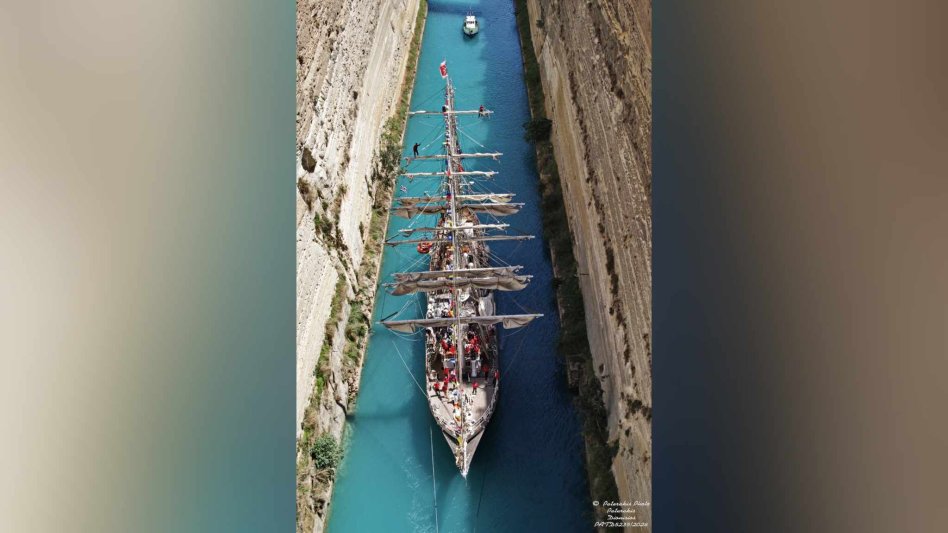 Η Διώρυγα της Κορίνθου έγινε η «πύλη» του ταξιδιού της Ολυμπιακής Φλόγας προς τη Γαλλία!